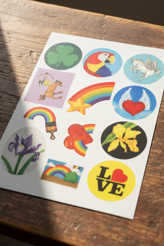Vintage Four Leaf Clover Sticker