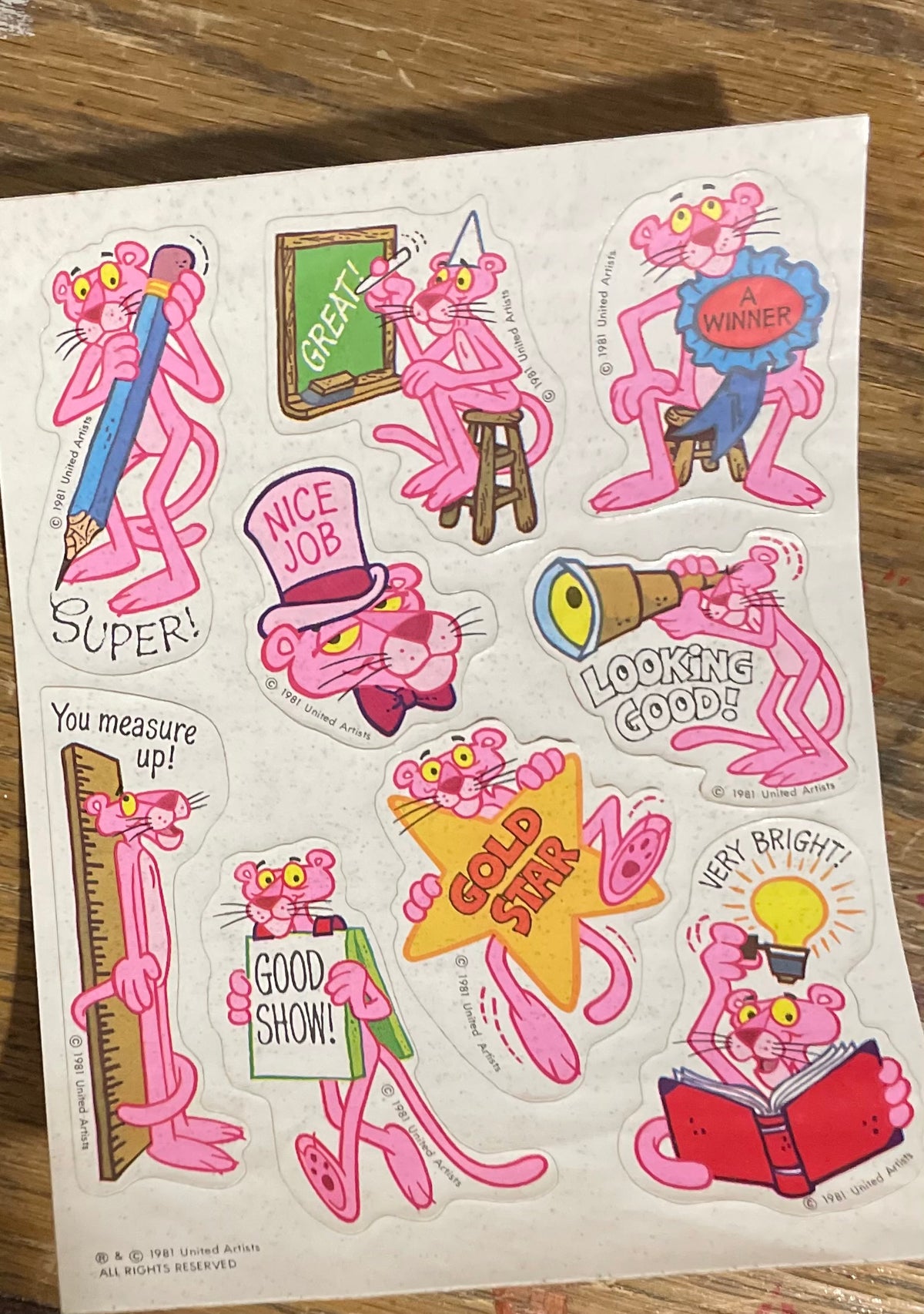 Classic Treasure Chest: Pink Panther Stickers