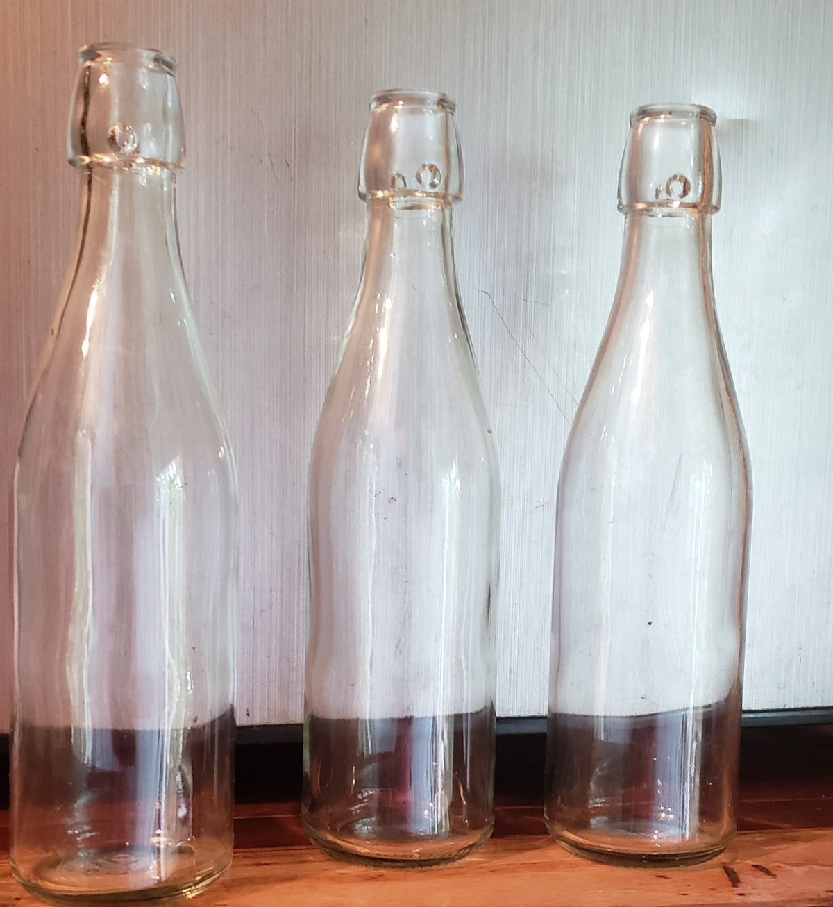 Three Clear Glass Bottles 1800's - 1900's