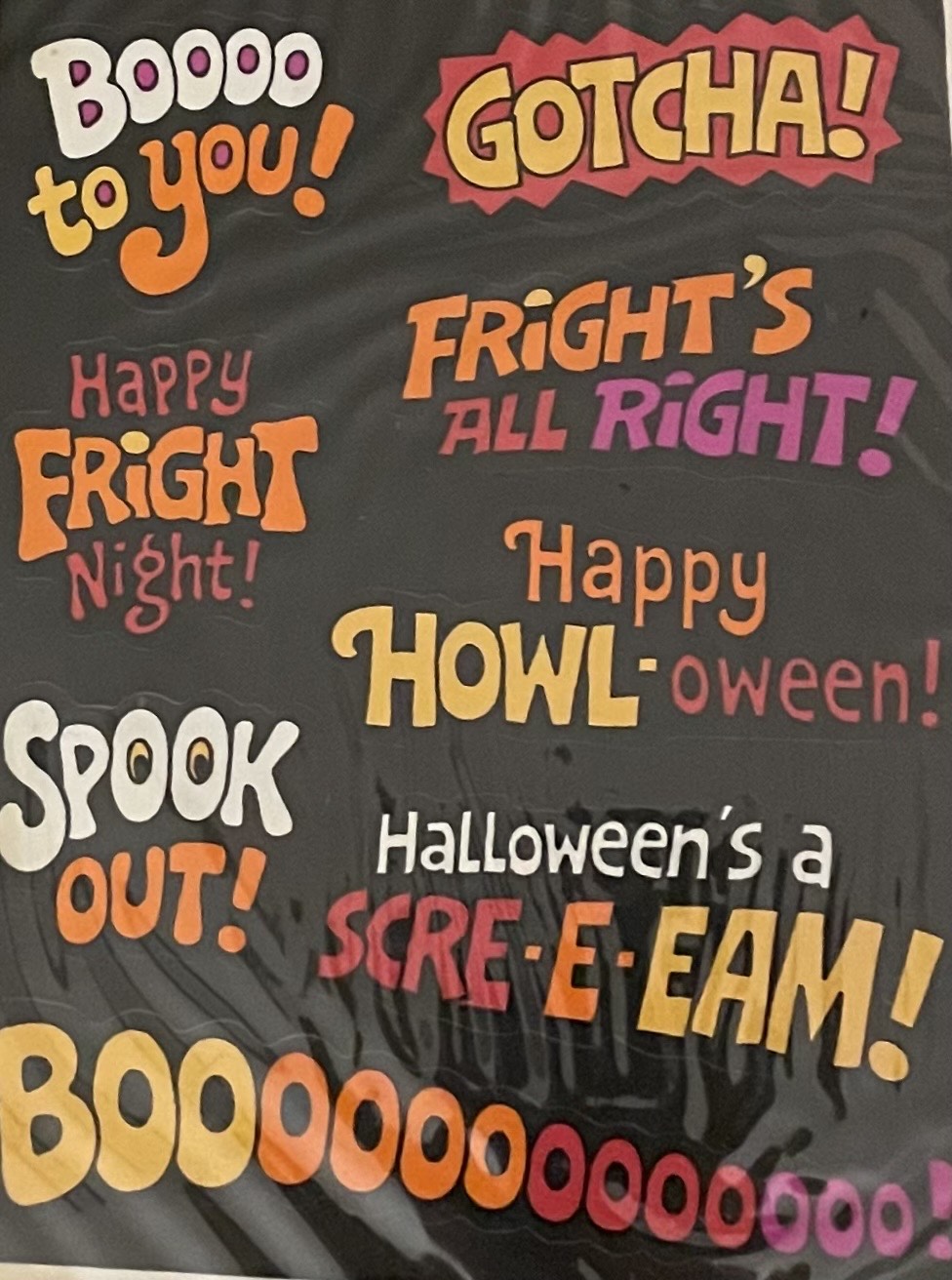 Vintage Halloween  Boo Stickers