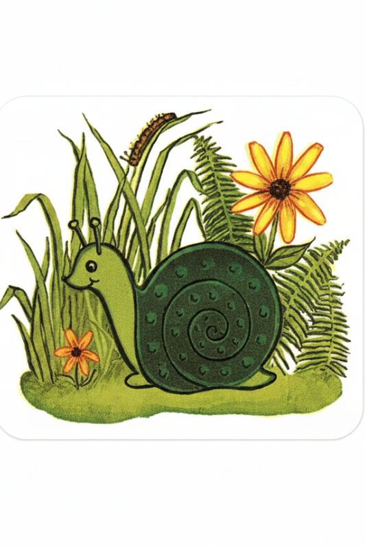 Dennison Snail Sticker