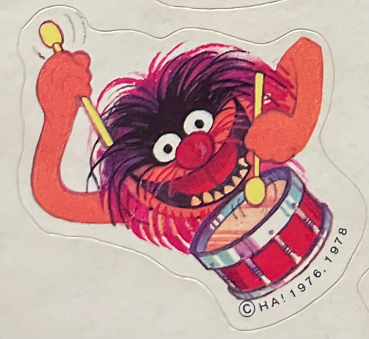 Muppet's Animal Play the Drums Sticker