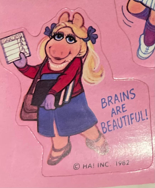 Ms. Piggy's Brains are Beautiful High School Campaign Sticker