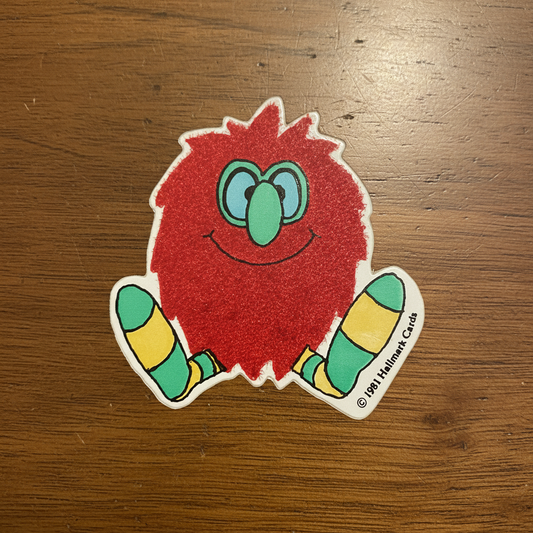 Hallmark's Fuzzy Red Gruff's Dance Move #3 Sticker