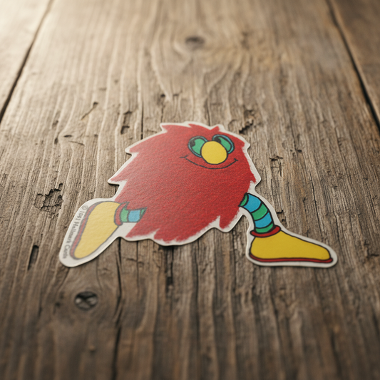 Hallmark's Fuzzy Red Gruff's Dance Move #2 Sticker