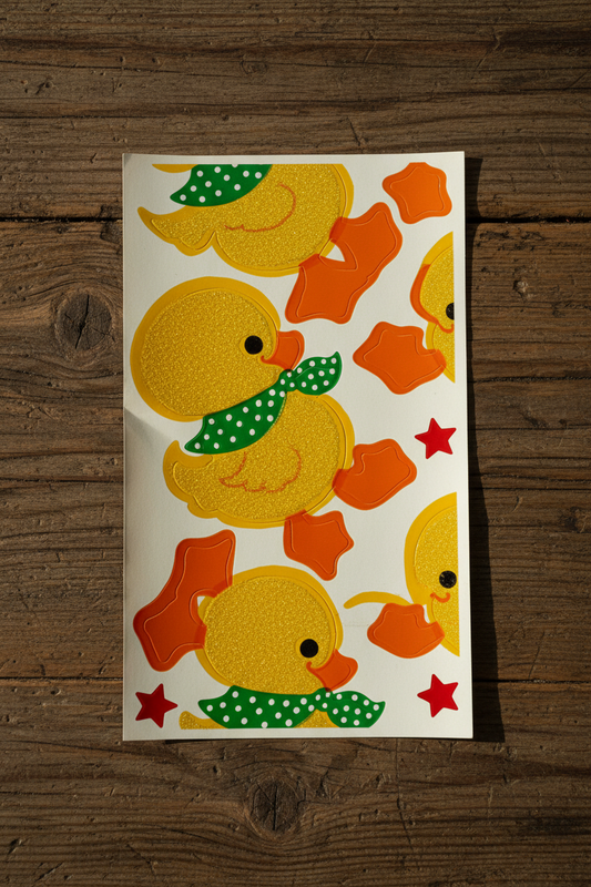 The Duck with the Green Scarf Sticker