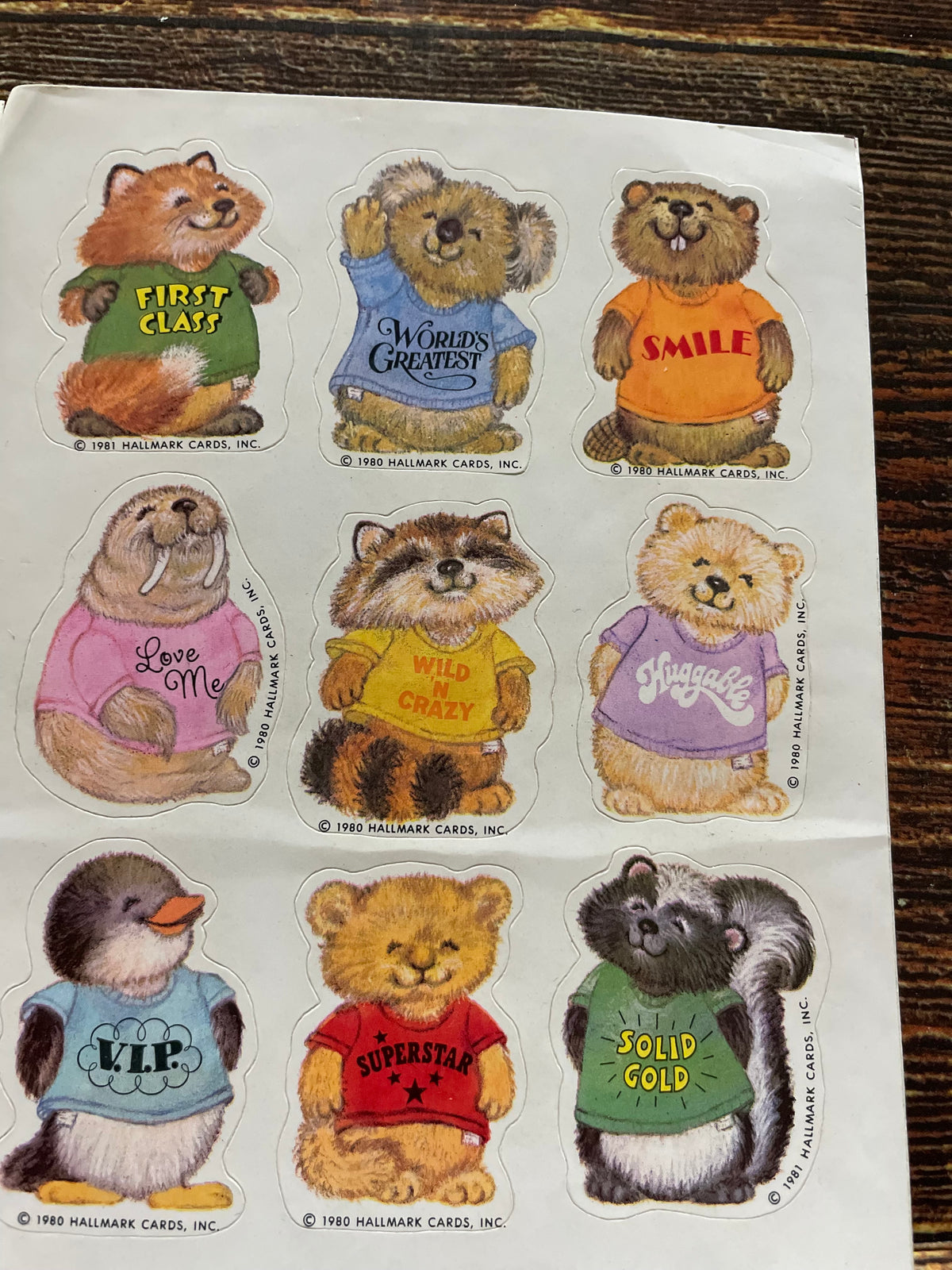 Legendary Vintage Fluffy Seals Stickers by Hallmark Treasure Chest