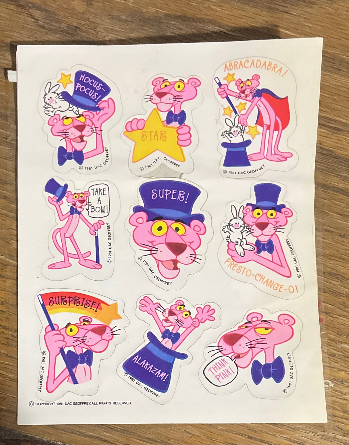Classic Treasure Chest: Pink Panther Stickers