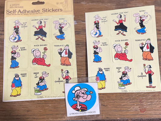Classic Treasure Chest: Popeye and Crew Stickers