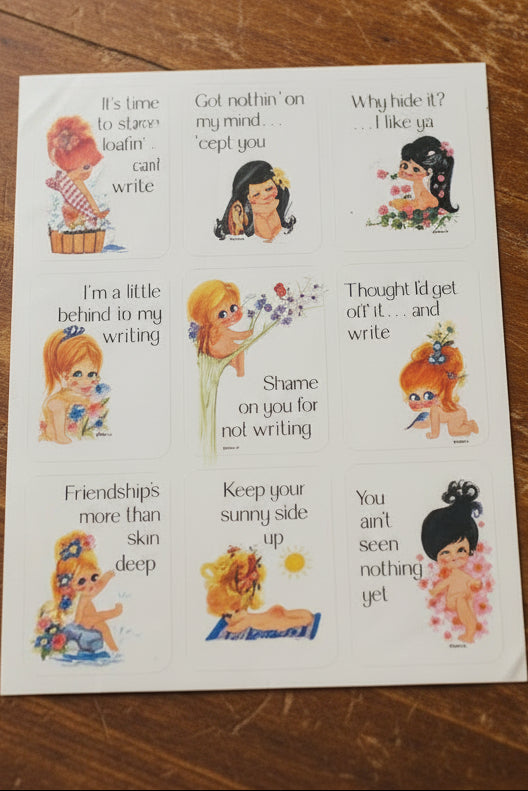 Vintage Beauties in the Buff Stickers
