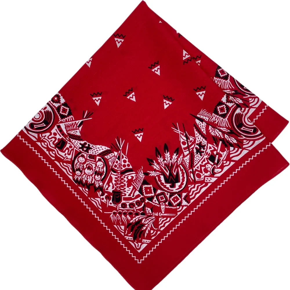 Oversized Paisley Bandana 70cm Cotton Hip Hop Head Scarf