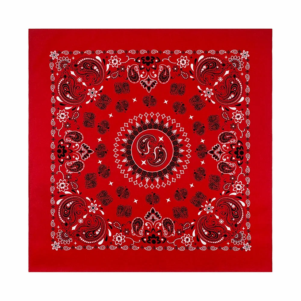 Oversized Paisley Bandana 70cm Cotton Hip Hop Head Scarf