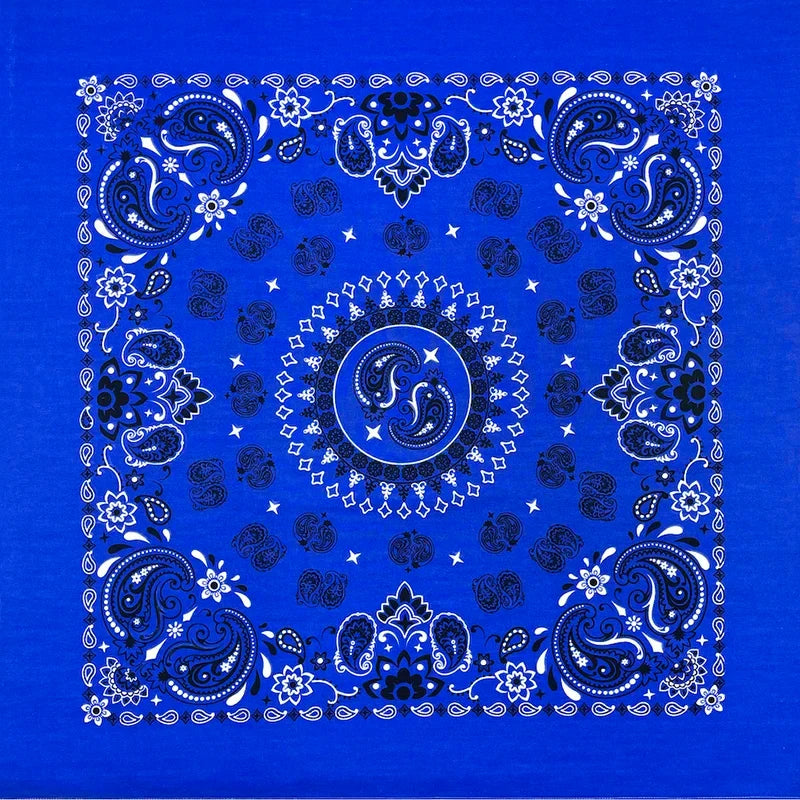 Oversized Paisley Bandana 70cm Cotton Hip Hop Head Scarf