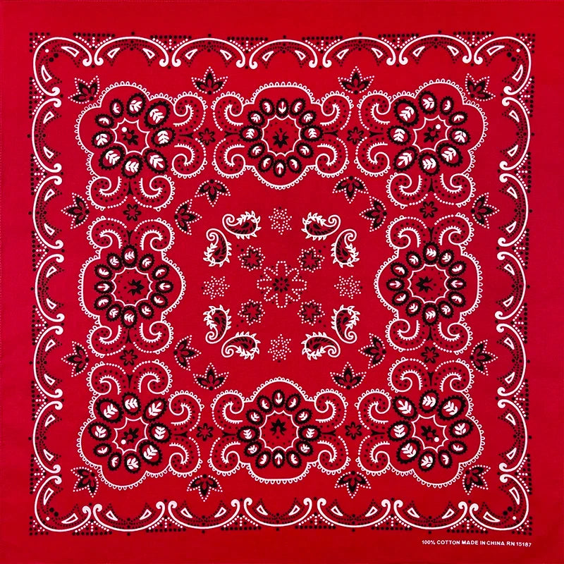 Oversized Paisley Bandana 70cm Cotton Hip Hop Head Scarf