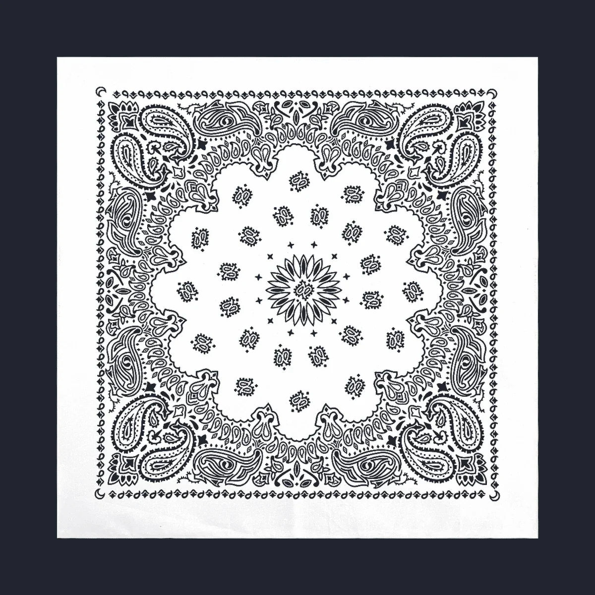 Oversized Paisley Bandana 70cm Cotton Hip Hop Head Scarf
