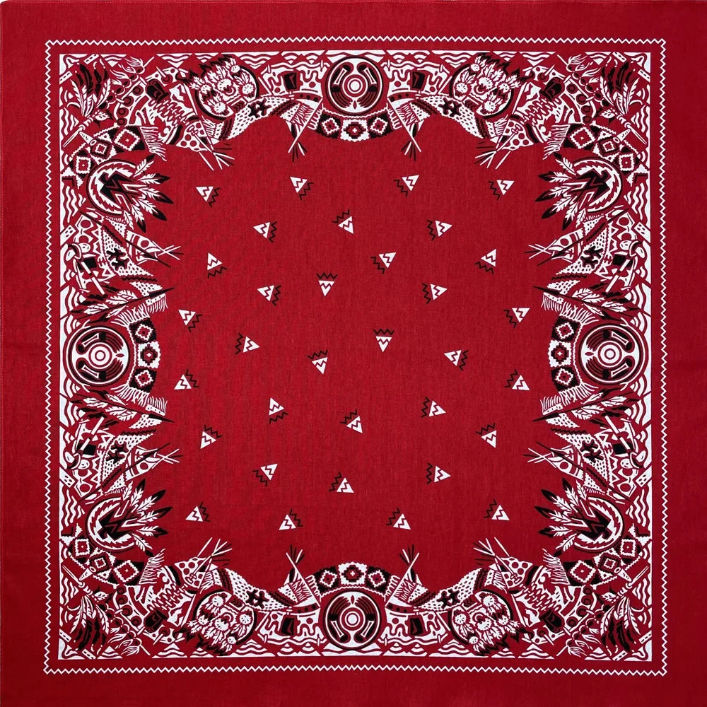 Oversized Paisley Bandana 70cm Cotton Hip Hop Head Scarf