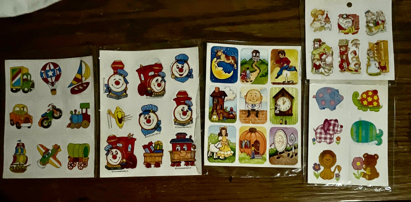 Classic Trains, Planes, Automobile, and Elephants? Stickers Treasure Chest