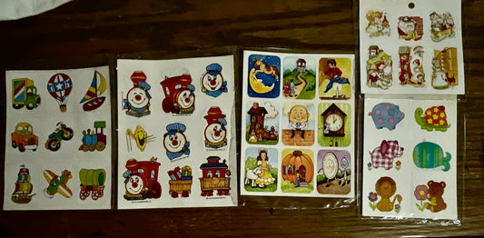 Classic Trains, Planes, Automobile, and Elephants? Stickers Treasure Chest