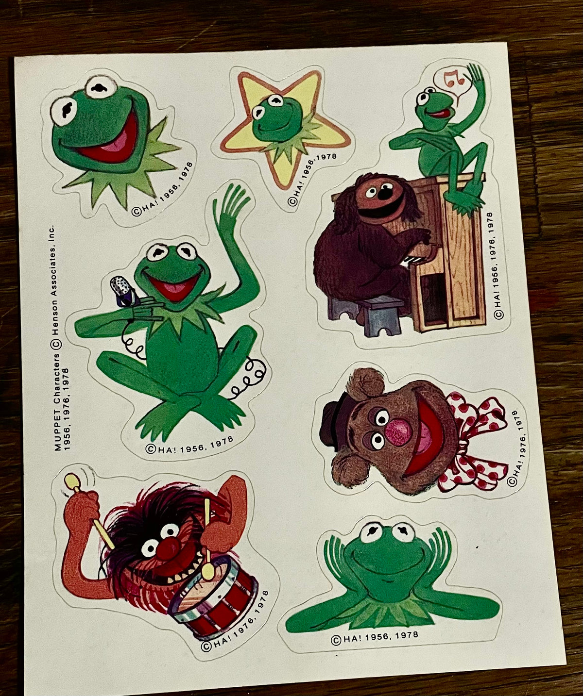 Legendary Hallmark Muppets Memories Stickers Treasure Chest